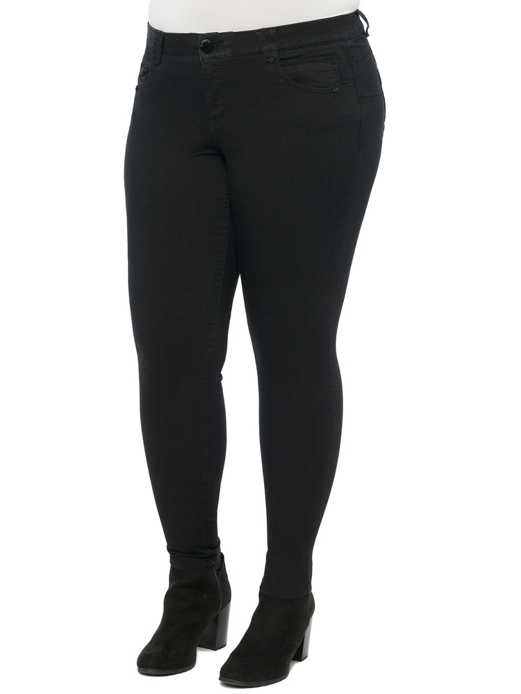 "Ab"solution Booty Lift Plus Size Stretch Black Denim Jegging Skinny Jean