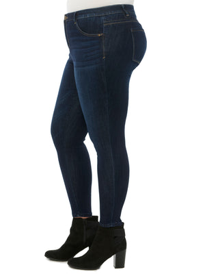 
            
                Load image into Gallery viewer, Absolution Premium Modern High Rise Ankle Length Plus Size Stretch Indigo Denim Jeans
            
        