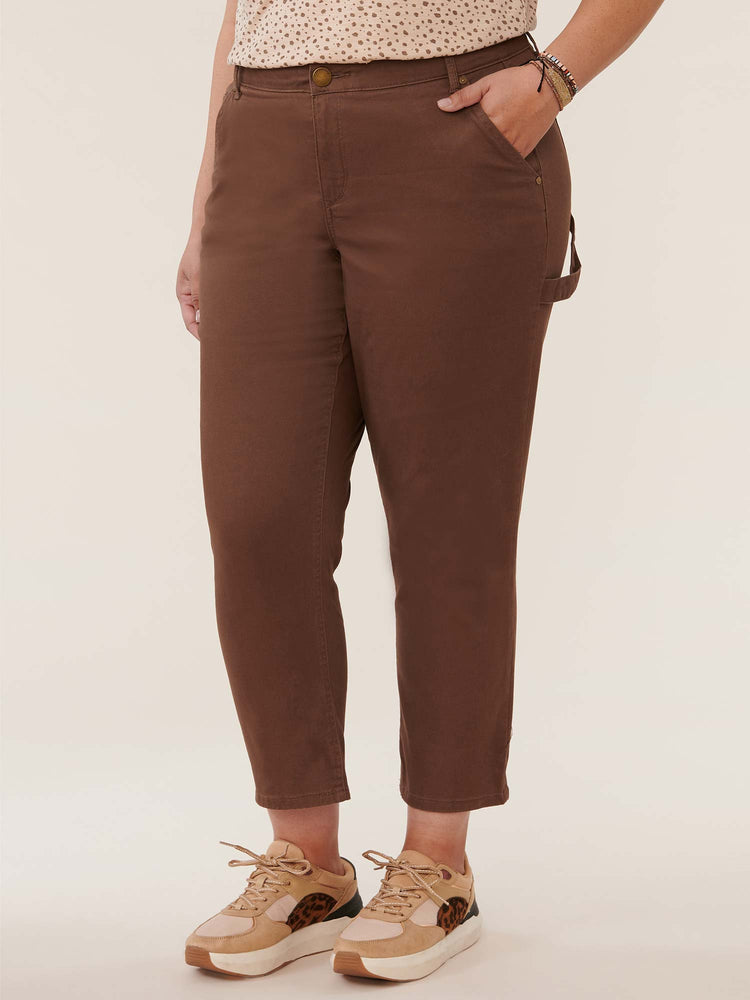 
            
                Load image into Gallery viewer, &amp;quot;Ab&amp;quot;solution Brown High Rise Plus Size Carpenter Pants
            
        